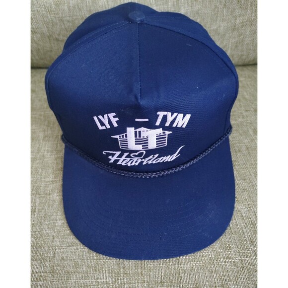 LYF TYM Heartland Hat Cap Snap Back Blue Trucker Mens Work Wear Play Outdoors OS - Picture 3 of 16